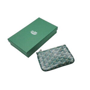 GOYARD Senna pouch herringbone green white